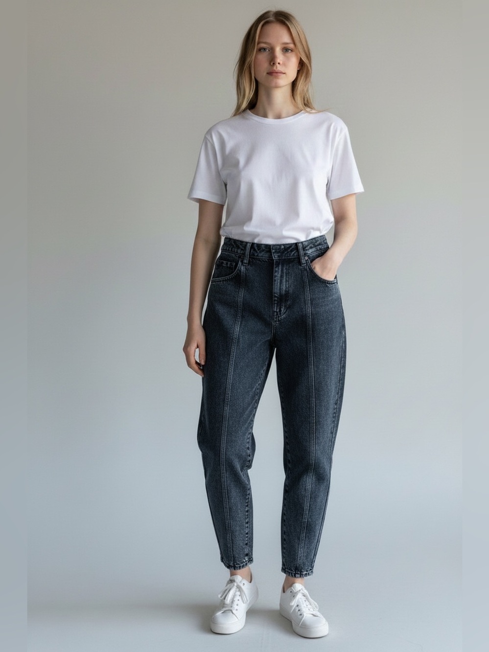 Madewell Balloon Jeans Front Seam High Waist Rise 13" Inseam 26" Tapered Size 31
